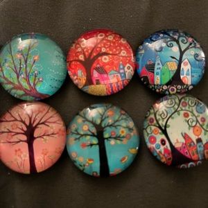 A set of new refrigerator magnets “trees”